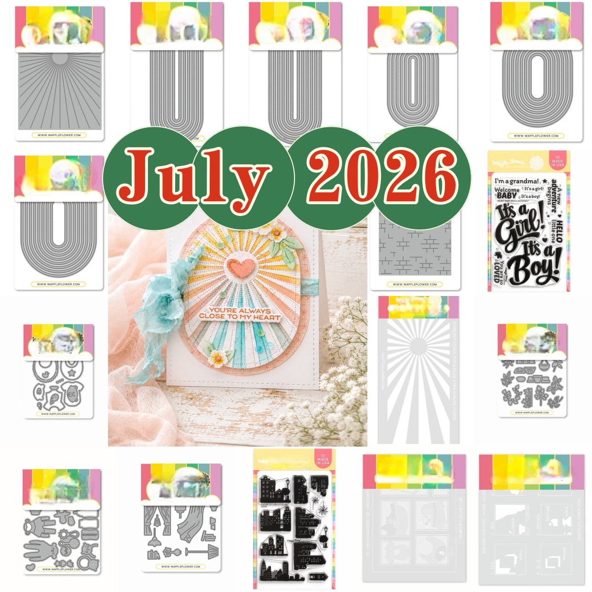 Baby Food Bag - Czerwiec 2026 Windows Postage Collage Wydłużone