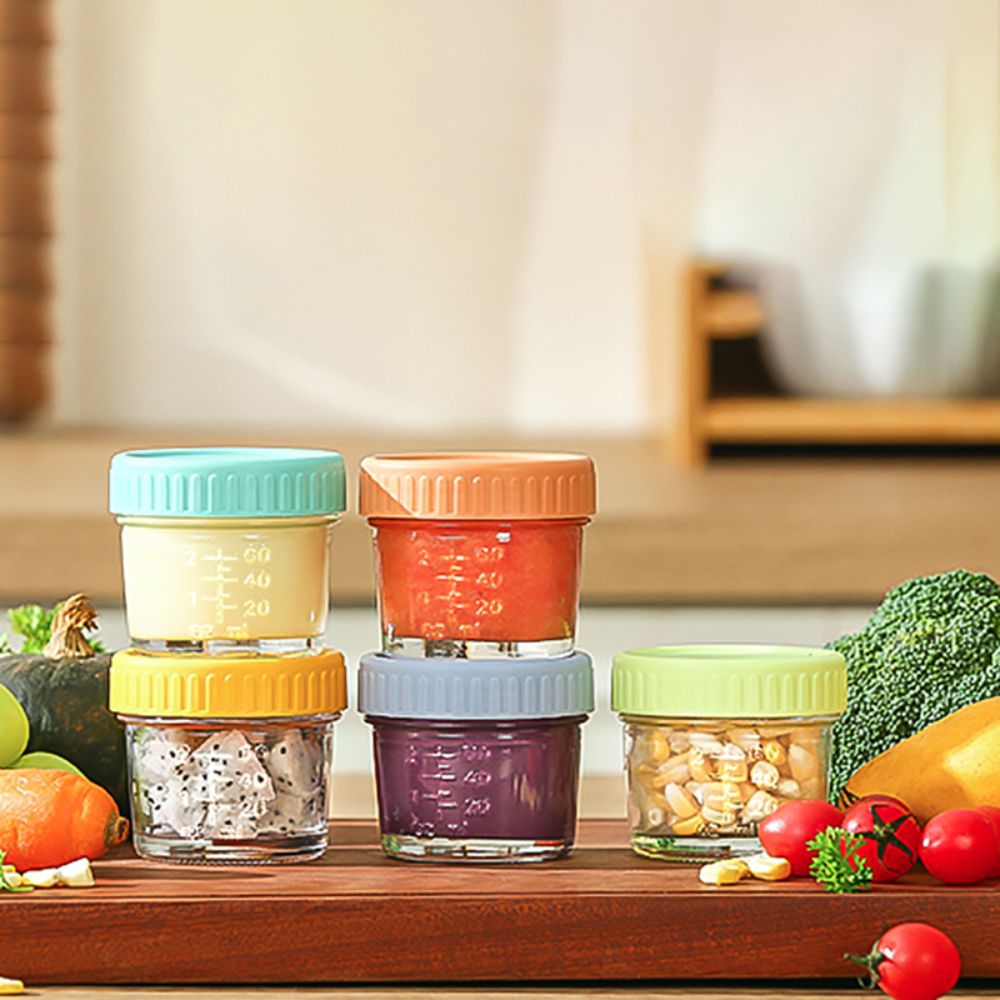 Baby Food Glass Jars - 6 szt. Szklane słoiki na żywność