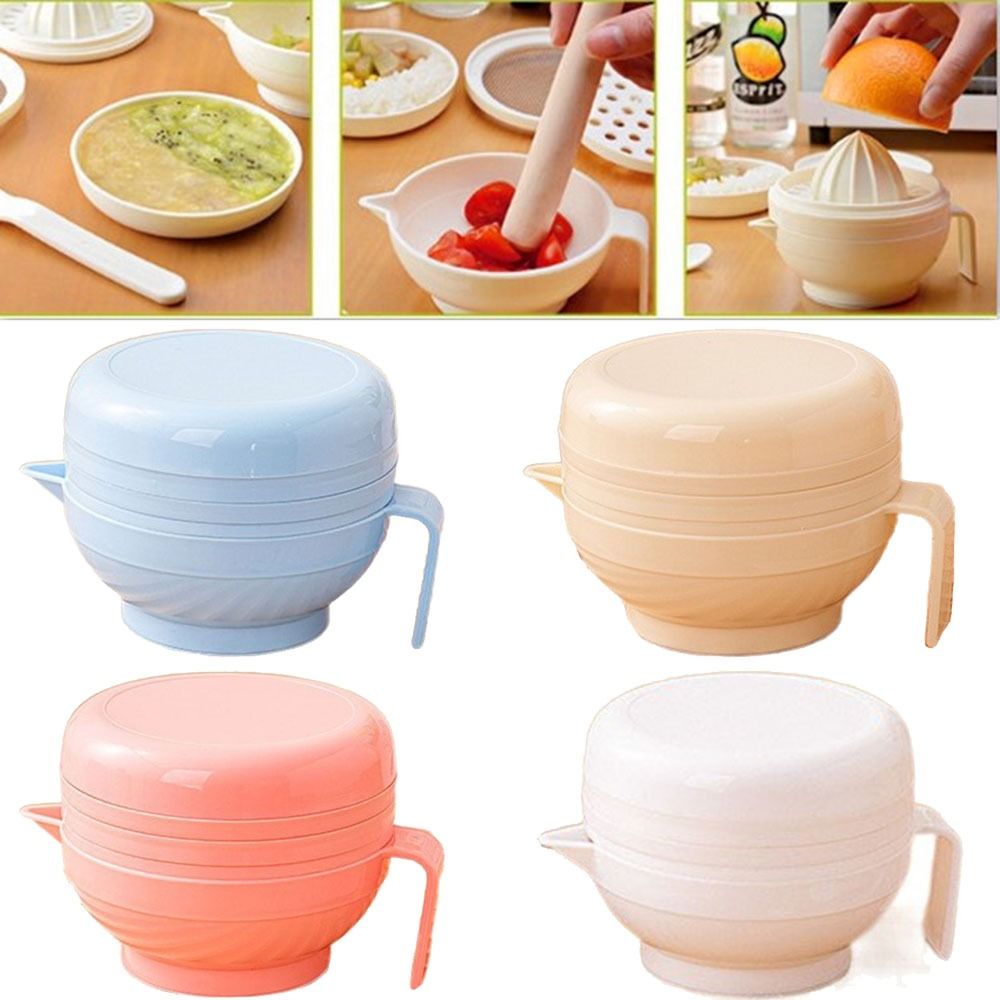 Baby Food Bowl - 7-częściowy przenośny zestaw do mielenia żywności,