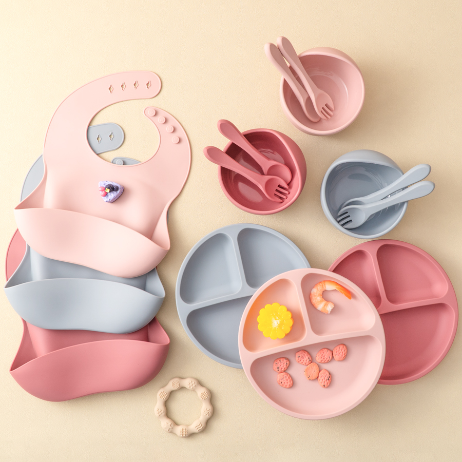 Silicone Suction Bowl - 5 sztuk silikonowy zestaw do karmienia