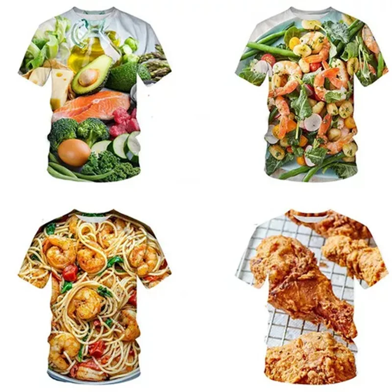 Baby Food With Chicken - Koszulka męska z grafiką smażonego kurczaka
