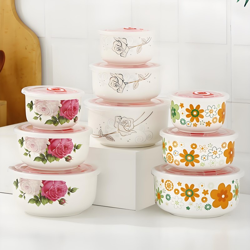 Baby Food Bowl - Trzyczęściowy zestaw, zestaw obiadowy porcelany kostnej
