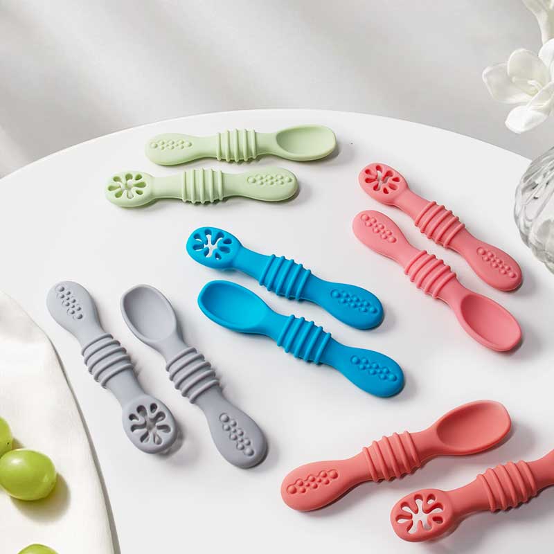 Self Feed Spoon - 2 szt. Silikonowa łyżka samoprzylepna dla
