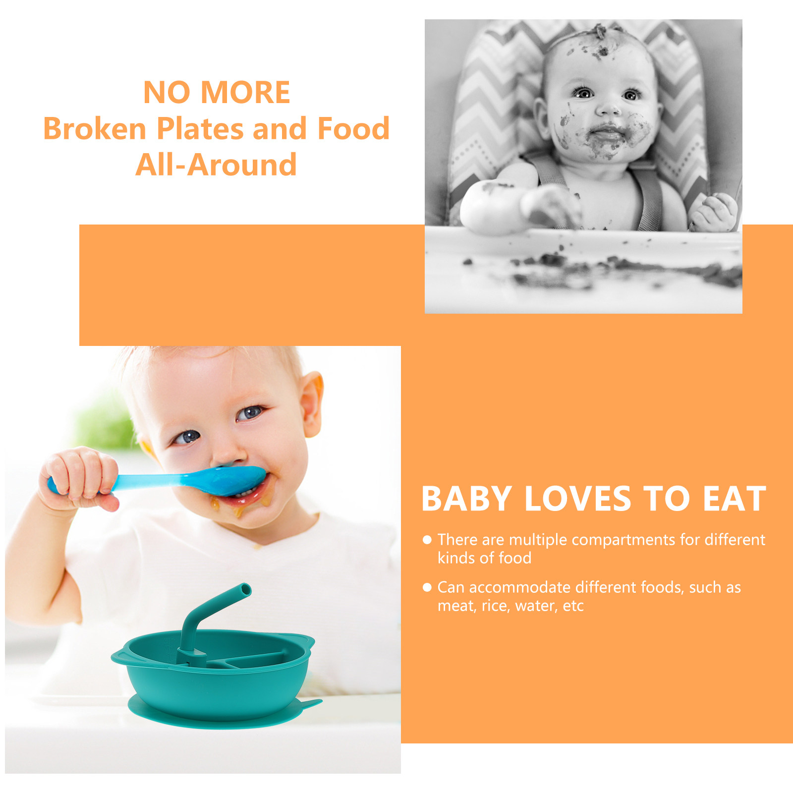 1 szt. Silikonowy talerzyk dla – Baby Food Dessert recenzja i cena