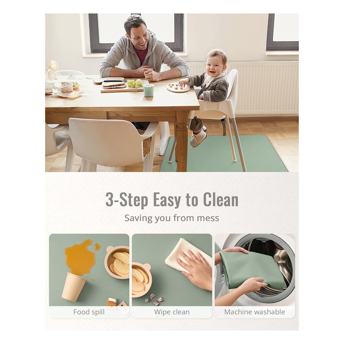 【AKCJA ZE ZNIŻKĄ】 Mata ochronn – Highchair Splash Mat recenzja i cena